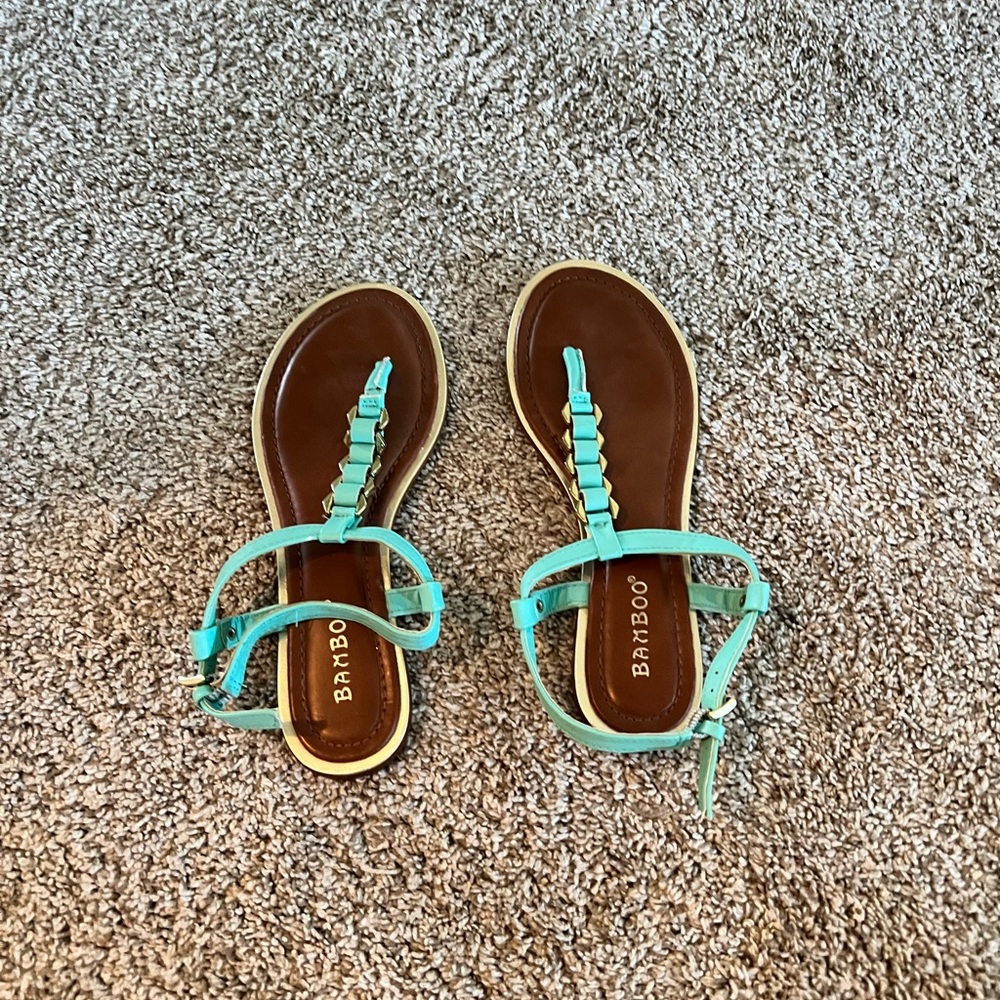 Blue sandals